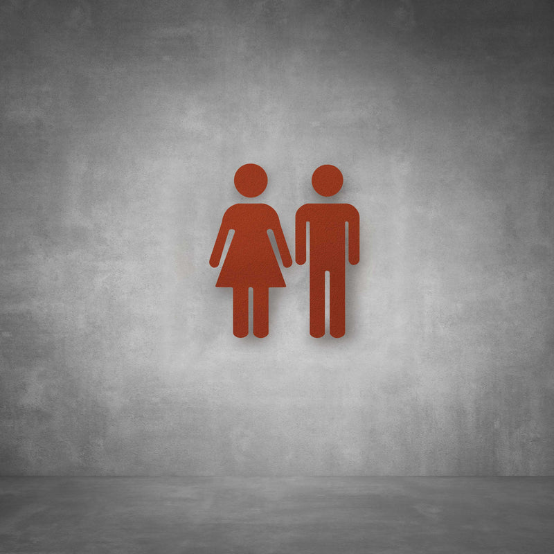 Cutout Toilet Male and Female Sign | D03