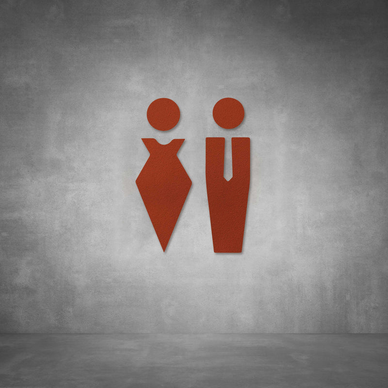 Cutout Toilet Male and Female Sign | D04