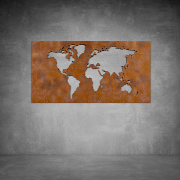 World Map Wall Art | Precision Laser Cut Designer Panels – Design11