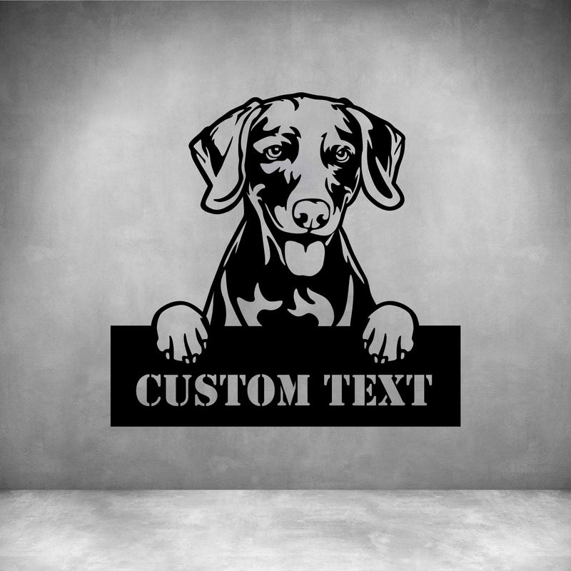 Weimaraners with Custom Text